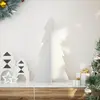 Image de vidaXL Arbre de Noël en bois pour décoration blanc 69,5 cm pin massif
