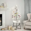 Image de vidaXL Arbre de Noël en bois pour décoration blanc 100 cm pin massif