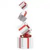 Image de vidaXL Boîte-cadeau de décoration de Noël 80 LED blanc chaud