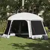 Image de vidaXL Tente piscine toit amovible parois maille gris 512x458 cm