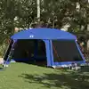 Image de vidaXL Tente de piscine moustiquaire amovible parois maille bleu azur