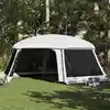 Image de vidaXL Tente piscine toit amovible parois maille gris 670x590 cm