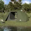 Image de vidaXL Tente de pêche avec toit Vert olive 514 x 465 x 187 cm
