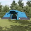 Image de vidaXL Tente familiale avec toit Bleu et gris 721 x 335 x 212 cm