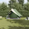 Image de vidaXL Tente familiale avec toit Vert et blanc 220 x 220 x 184 cm