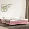 Image de vidaXL Sommier à lattes de lit sans matelas rose 200x220 cm velours