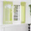 Image de vidaXL Rideaux en voile avec oeillets 2 pcs vert pomme 140x175 cm