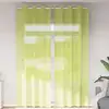 Image de vidaXL Rideaux en voile avec oeillets 2 pcs vert pomme 140x300 cm