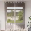 Image de vidaXL Rideaux en voile avec oeillets 2 pcs marron 140x260 cm