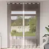 Image de vidaXL Rideaux en voile avec oeillets 2 pcs marron 140x300 cm