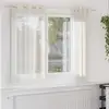 Image de vidaXL Rideaux en voile avec oeillets 2 pcs crème 140x140 cm