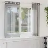 Image de vidaXL Rideaux en voile avec oeillets 2 pcs gris foncé 140x175 cm