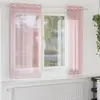 Image de vidaXL Rideaux en voile avec oeillets 2 pcs rose 140x140 cm