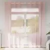 Image de vidaXL Rideaux en voile avec oeillets 2 pcs rose 140x245 cm