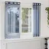 Image de vidaXL Rideaux en voile avec oeillets 2 pcs bleu royal