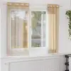 Image de vidaXL Rideaux en voile avec oeillets 2 pcs sable
