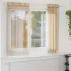 Image de vidaXL Rideaux en voile avec oeillets 2 pcs sable