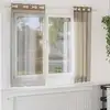 Image de vidaXL Rideaux en voile avec oeillets 2 pcs marron clair