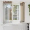 Image de vidaXL Rideaux en voile avec oeillets 2 pcs marron clair