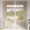 Image de vidaXL Rideaux en voile avec oeillets 2 pcs marron clair