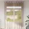 Image de vidaXL Rideaux en voile avec oeillets 2 pcs marron clair