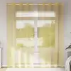 Image de vidaXL Rideaux en voile avec oeillets 2 pcs jaune