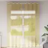 Image de vidaXL Rideaux en voile avec oeillets 2 pcs jaune