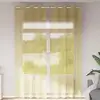 Image de vidaXL Rideaux en voile avec oeillets 2 pcs jaune