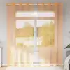 Image de vidaXL Rideaux en voile avec oeillets 2 pcs terre cuite