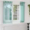 Image de vidaXL Rideaux en voile avec oeillets 2 pcs turquoise