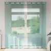 Image de vidaXL Rideaux en voile avec oeillets 2 pcs turquoise
