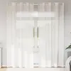 Image de vidaXL Rideaux en voile avec oeillets 2 pcs blanc