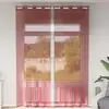 Image de vidaXL Rideaux en voile avec oeillets 2 pcs rouge bordeaux