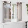 Image de vidaXL Rideaux en voile avec passe-tringles 2 pcs marron