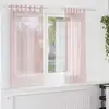 Image de vidaXL Rideaux en voile avec passe-tringles 2 pcs rose clair