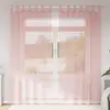 Image de vidaXL Rideaux en voile avec passe-tringles 2 pcs rose