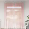 Image de vidaXL Rideaux en voile avec passe-tringles 2 pcs rose