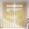 Image de vidaXL Rideaux en voile avec passe-tringles 2 pcs sable