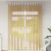 Image de vidaXL Rideaux en voile avec passe-tringles 2 pcs sable