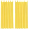 Image de vidaXL Rideaux en voile avec passe-tringles 2 pcs jaune