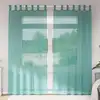 Image de vidaXL Rideaux en voile avec passe-tringles 2 pcs turquoise