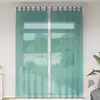 Image de vidaXL Rideaux en voile avec passe-tringles 2 pcs turquoise