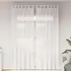 Image de vidaXL Rideaux en voile avec passe-tringles 2 pcs blanc