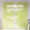 Image de vidaXL Rideaux en voile avec passants 2 pcs vert pomme