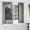 Image de vidaXL Rideaux en voile avec passants 2 pcs noir