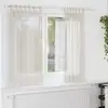 Image de vidaXL Rideaux en voile avec passants 2 pcs crème