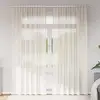 Image de vidaXL Rideaux en voile avec passants 2 pcs crème