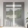 Image de vidaXL Rideaux en voile avec boucles 2 pcs gris foncé 140x245 cm