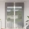 Image de vidaXL Rideaux en voile avec boucles 2 pcs gris foncé 140x260 cm