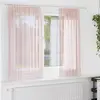 Image de vidaXL Rideaux en voile avec boucles 2 pcs rose clair 140x140 cm